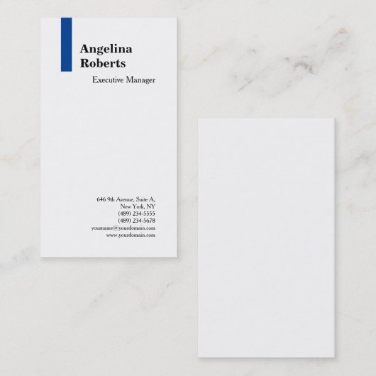 Carte De Visite Écriture tendance professionnelle simple minimalis (Devant / Derrière)