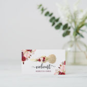 Carte De Visite écriture violoniste des fleurs d'aquarelle (Debout devant)