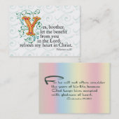 Carte De Visite Écritures saintes de bible (Devant / Derrière)