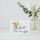 Carte De Visite Écritures saintes de bible (Debout devant)