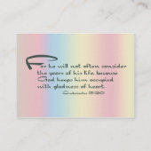 Carte De Visite Écritures saintes de bible (Dos)