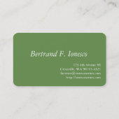 Carte De Visite Écrivain (Dos)