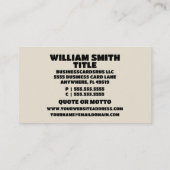 Carte De Visite Écrivain avec Rose (Dos)