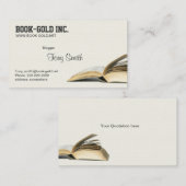 Carte De Visite Écrivain bibliothécaire de l'Open Book Blogger (Devant / Derrière)