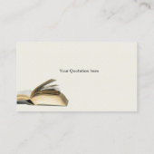 Carte De Visite Écrivain bibliothécaire de l'Open Book Blogger (Dos)