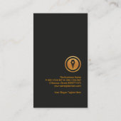 Carte De Visite Écrivain créatif Faux Gold Feather Pen (Dos)