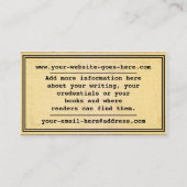 Carte De Visite Écrivain d'antiquité (Dos)