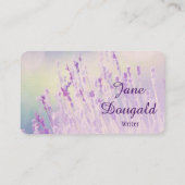 Carte De Visite Écrivain de couleur aquarelle Floral Classic (Dos)