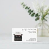 Carte De Visite Écrivain De Machine À Écrire Personnalisé Avec Mod (Debout devant)