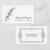 Carte De Visite Écrivain de quilles de l'auteur, rédacteur, Essayi (Devant / Derrière)