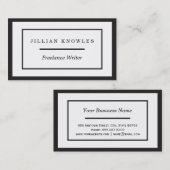 Carte De Visite Écrivain Freelance (Devant / Derrière)