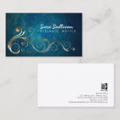 Carte De Visite Écrivain Freelance Publier Or Floriaux (Devant / Derrière)