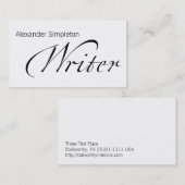 Carte De Visite Écrivain gothique (Devant / Derrière)