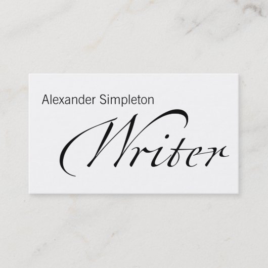 Carte De Visite Écrivain gothique (Devant)