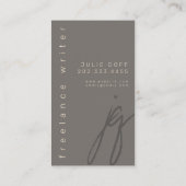 Carte De Visite Écrivain indépendant, Auteur, Professionnel modern (Dos)