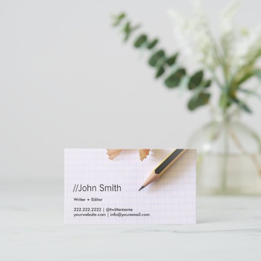 Carte De Visite Écrivain indépendant Éditeur professionnel Sharp P (Debout devant)