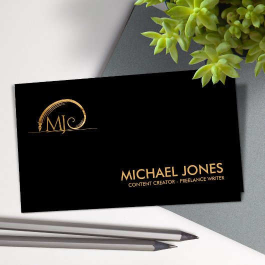 Carte De Visite Ecrivain indépendant Géométrie sacrée Spirale doré