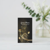 Carte De Visite Écrivain indépendant Gold Floral Swirl Édition (Debout devant)