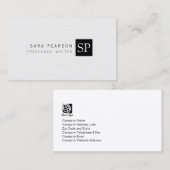 Carte De Visite Écrivain indépendant Imprimer Publier Monogramme s (Devant / Derrière)