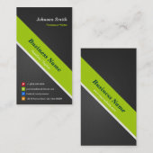 Carte De Visite Écrivain indépendant - Noir et Vert Premium (Devant / Derrière)
