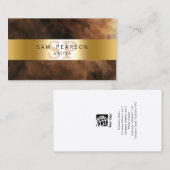 Carte De Visite Écrivain LittéraireArts Publier Monogramme GoldStr (Devant / Derrière)