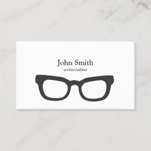 Carte De Visite Écrivain Nerdy Glasses Hipster