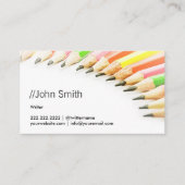 Carte De Visite Écrivain professionnel Pencils Enseignant (Devant)