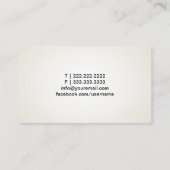 Carte De Visite Écrivain simple et libre minimaliste (Dos)