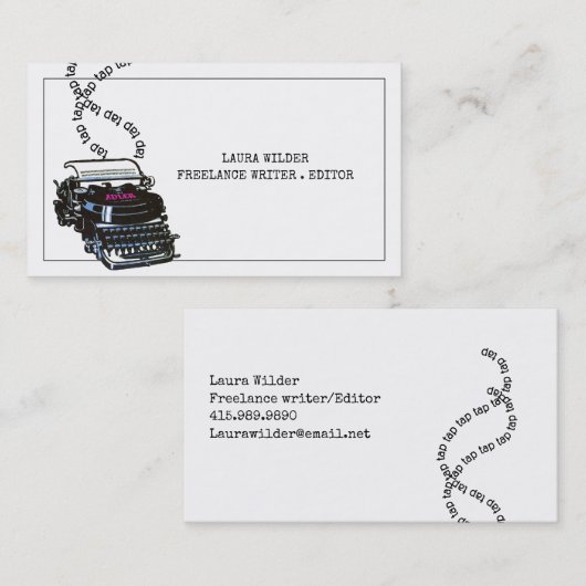 Carte De Visite Écrivain vintage (Devant / Derrière)