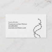 Carte De Visite Écrivain vintage (Dos)