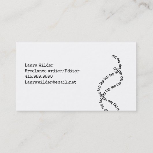 Carte De Visite Écrivain vintage (Dos)