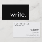Carte De Visite écrivez. (Devant / Derrière)