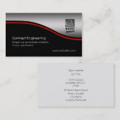 Carte De Visite Écrous - et - boulons, bruissement rouge sur le (Devant / Derrière)