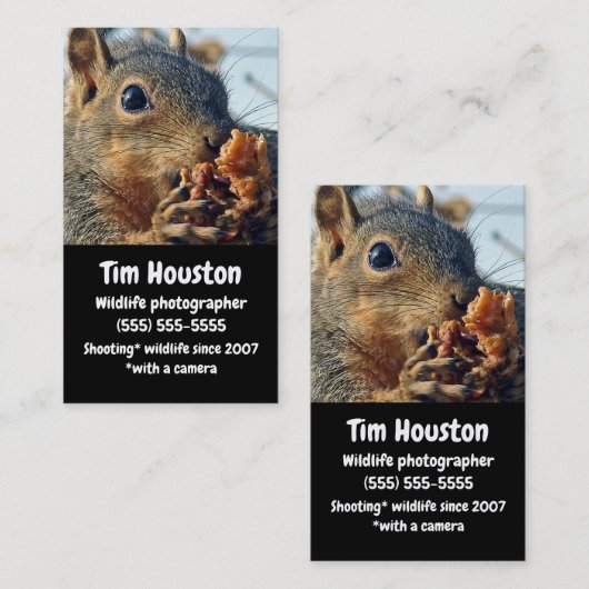 Carte De Visite Écureuil (Devant / Derrière)