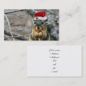 Carte De Visite Écureuil de Noël (Devant / Derrière)