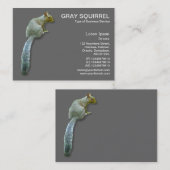 Carte De Visite Écureuil - gris (Devant / Derrière)