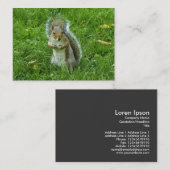 Carte De Visite Écureuil gris, Bute Park, Cardiff (Devant / Derrière)