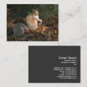 Carte De Visite Écureuil gris - Bute Park, Cardiff, Pays de Galles (Devant / Derrière)