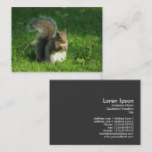 Carte De Visite Écureuil Gris Mangeant des noix, Bute Park, Cardif (Devant / Derrière)