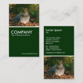 Carte De Visite Écureuil gris - Vert foncé (Devant / Derrière)