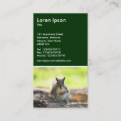 Carte De Visite Écureuil gris - Vert foncé (Dos)