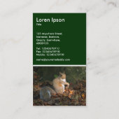 Carte De Visite Écureuil gris - Vert foncé (Dos)