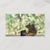 Carte De Visite Écureuil jouant le piano (Dos)