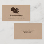 Carte De Visite Écureuil mignon avec maïs | La faune boisée (Devant / Derrière)