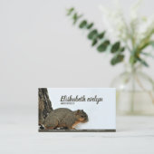 Carte De Visite Écureuil renard sur Snowtree (Debout devant)