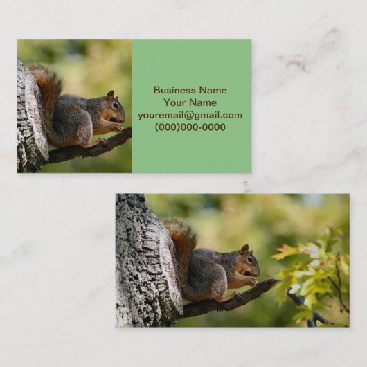 Carte De Visite Écureuil zen (Devant / Derrière)
