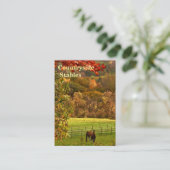Carte De Visite Écuries de cheval d'automne (Debout devant)