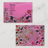 Carte De Visite EDEN / JARDIN BLANC, améthyste rose noir rouge (Devant / Derrière)