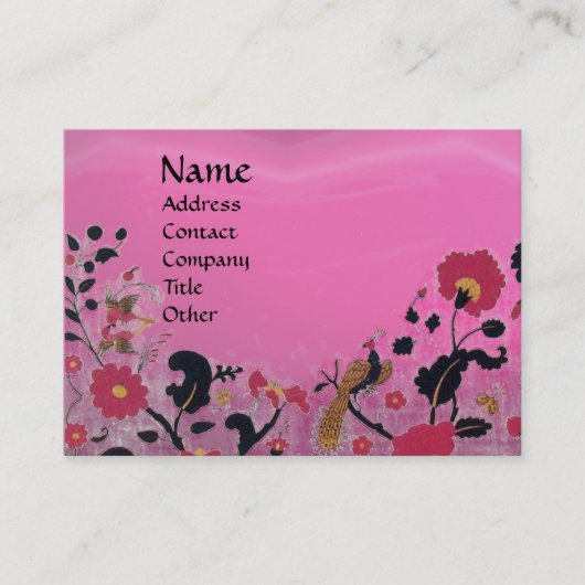 Carte De Visite EDEN / JARDIN BLANC, améthyste rose noir rouge (Devant)