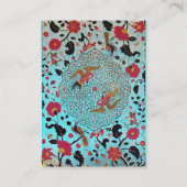 Carte De Visite EDEN / JARDIN BLANC, aquamarine bleue (Dos)